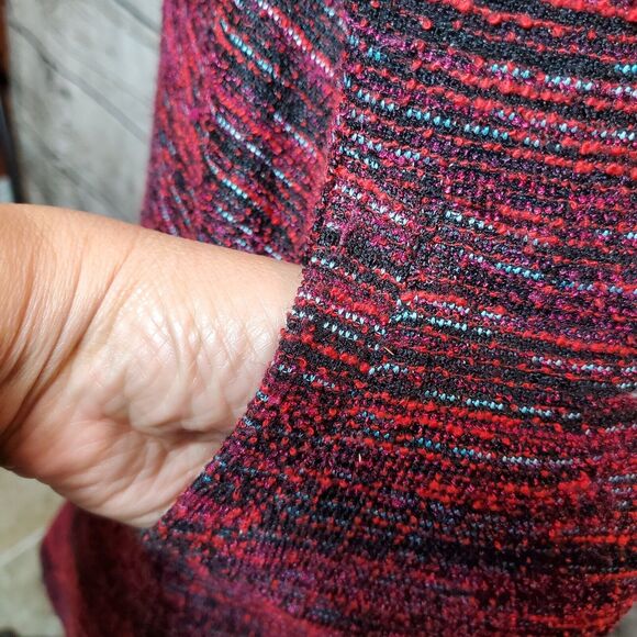 LOFT red pocketed tweed shift dress Size Large - Picture 4 of 9